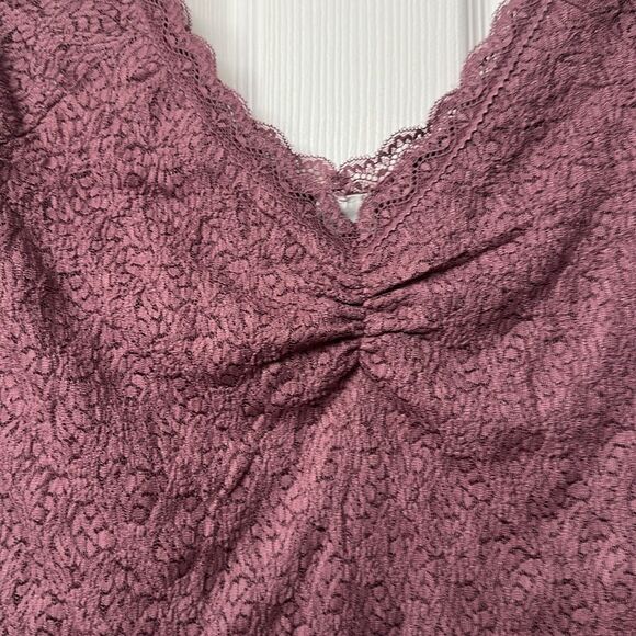 No Boundaries Lace V-Neck Top with Long Sleeves, Women’s Large - Picture 2 of 2